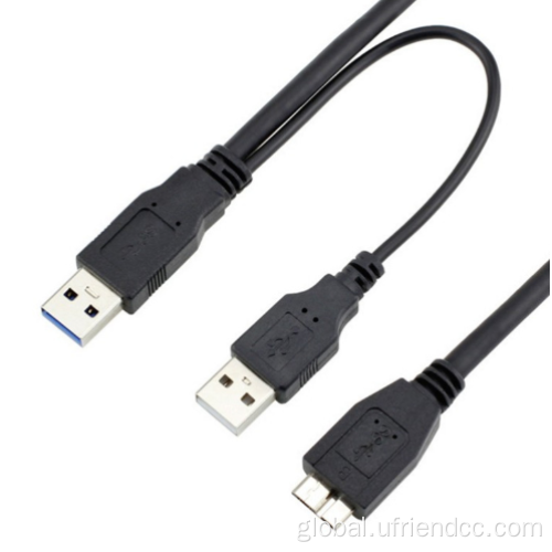 Splitter Micro Usb-3.0 Cable Dual Usb-A Male cable